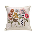 Confetti colorful embroidered wildflower 18x18 pillow cover