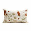 Ditsy cream 12x20 embroidered floral lumbar pillow cover