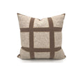 Lattice brown and beige geometric checkered 18x18 pillow cover