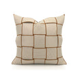 Mosaic brown plaid patchwork 20x20 pillow cover