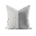 white handwoven pillow cover with textured woven fabric