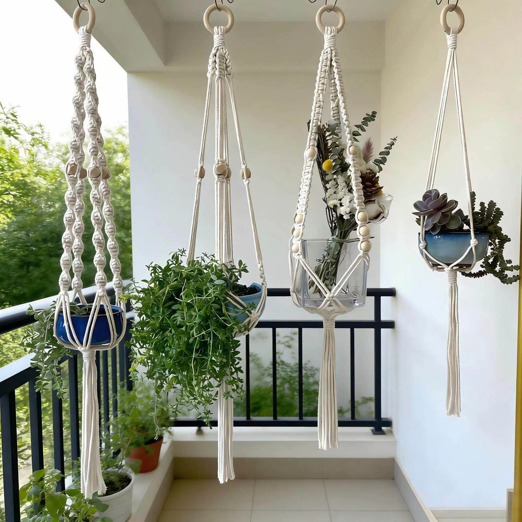 Sprout spiral twist mini macrame plant hanger