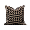 Cassian black and beige geometric woven pillow cover
