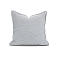 Lagoon blue cotton-linen 18x18 pillow cover with woven texture