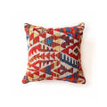 Sedona Style A Southwestern geometric woven pillow cover in rust, blue and ivory