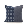 Tide slate blue basket weave pillow cover with textured woven fabric
